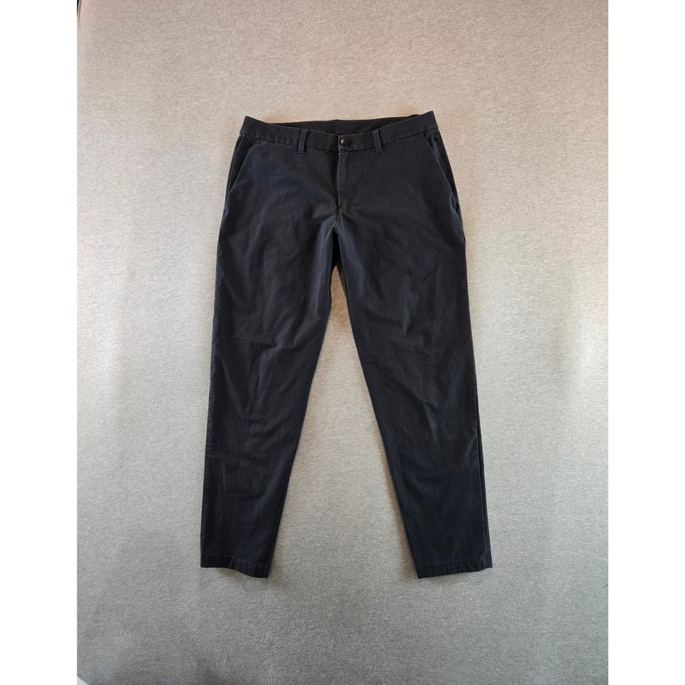 Lululemon ABC 5 Pocket Pants Mens 34 Black Tapered Stretch Trousers LM5AXAS